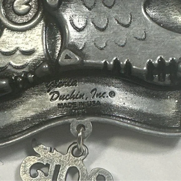 Gloria Duchin Pewter Owl Ornament "Happy Holidays" 2015 Christmas Made In USA - Picture 3 of 3